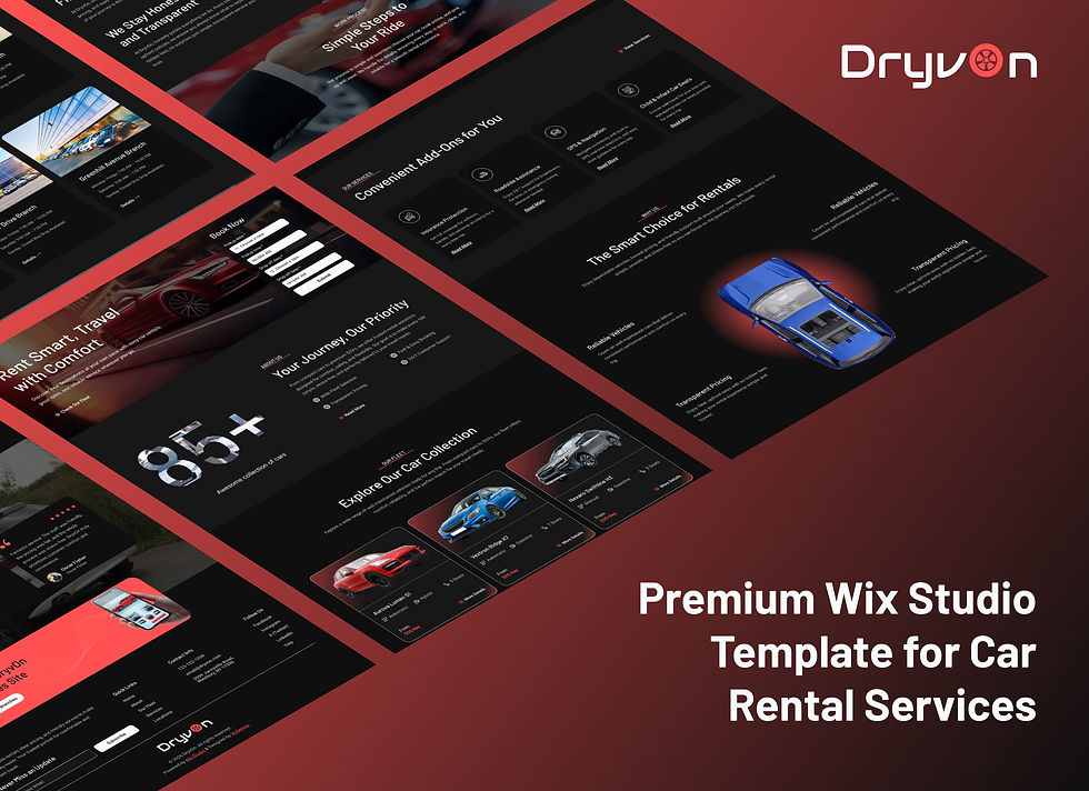 DryvOn - Wix Studio Template for Car Rental