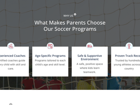 LilChamp FC - Wix Studio Template for Kids' Soccer Academies & Sports Clubs