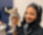 woman holding cat