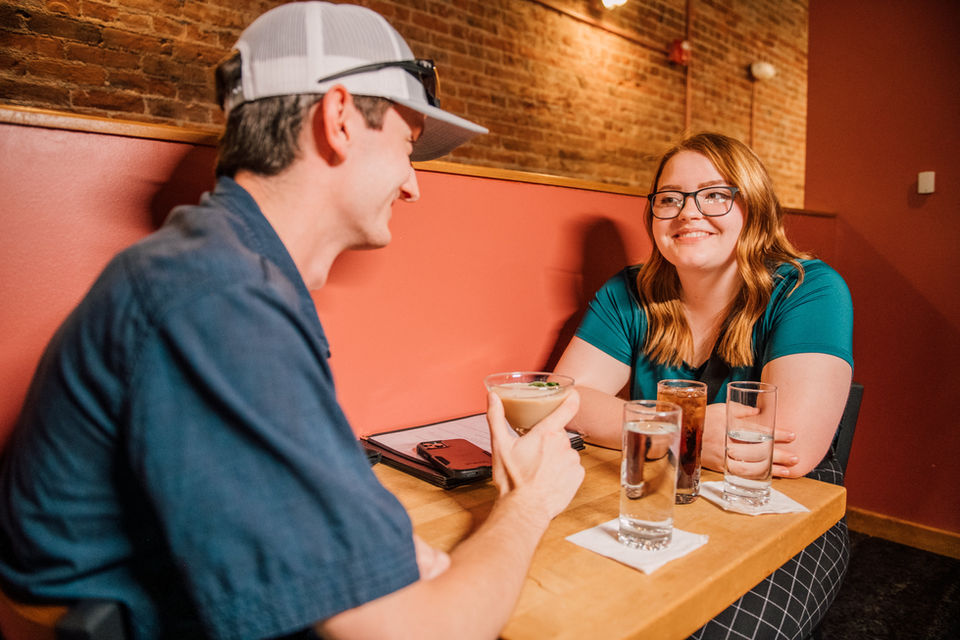 couple dining together at On Broadway