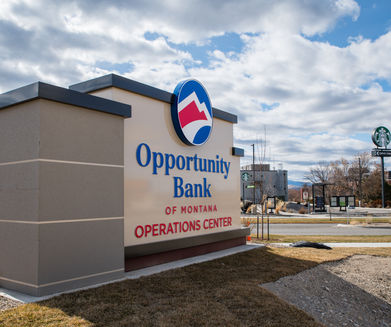 outdoor sign of Opportunity Bank 
