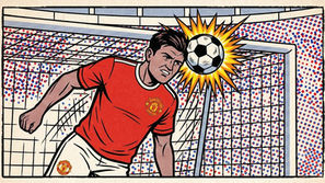 Maguire heading the ball