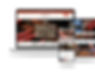 Red Plains Grand Butchery website mockups on desktop, mobile, and tablet devices.