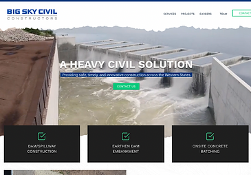Big Sky Civil Constructors homepage website