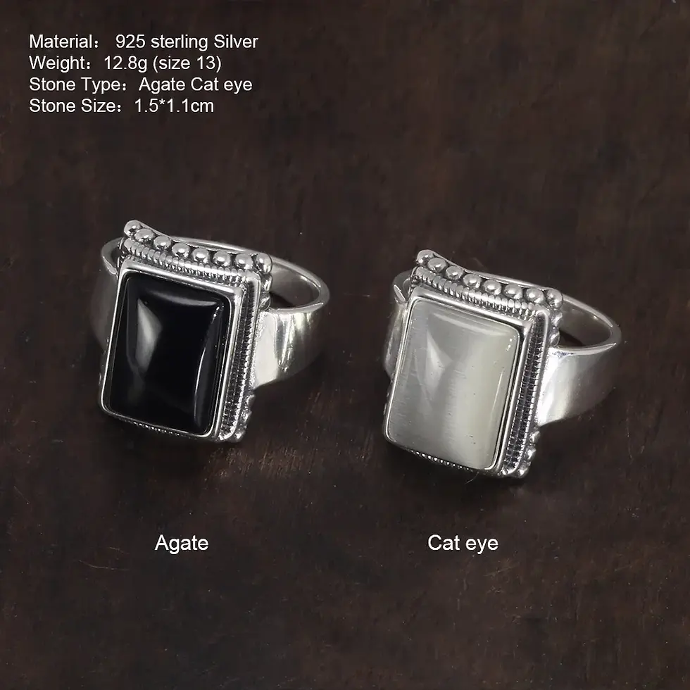 Thumbnail: Sterling Silver Lucifer Ring with Black Onyx – Handmade Statement Jewelry