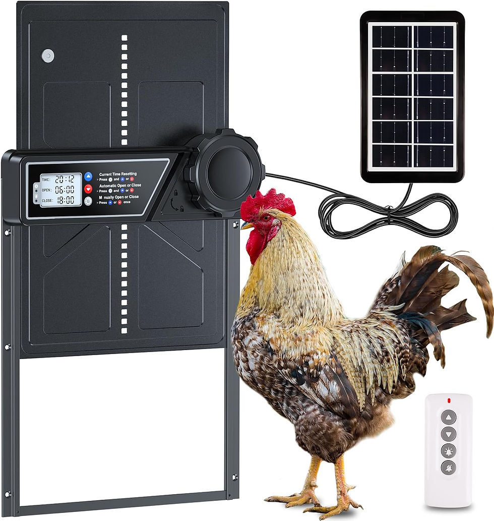 Thumbnail: Automatic chicken coop door, timed opening and closing, intelligent anti pinch p