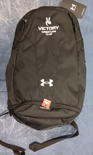 VWC Under Armour Black Hustle 5.0 Backpack | Victory Wrestling Club
