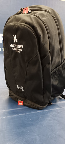 VWC Under Armour Black Hustle 5.0 Backpack | Victory Wrestling Club