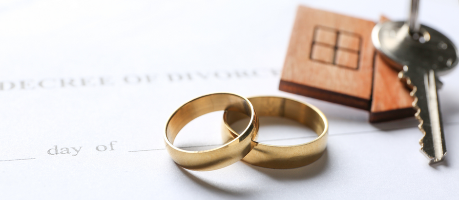 marital dissolution - wedding bands and house key
