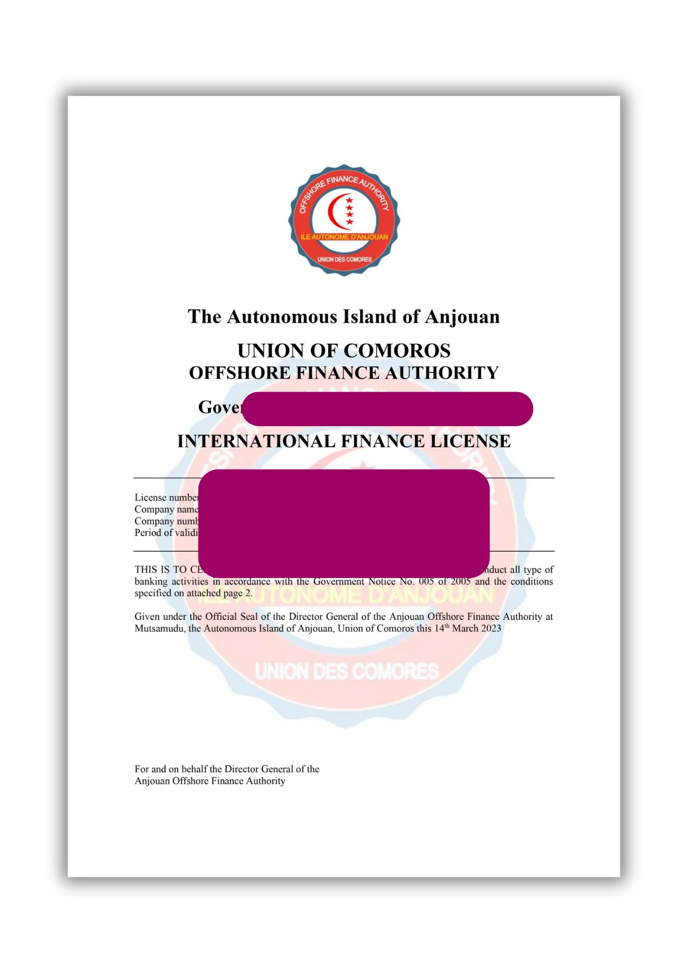 Comoros (Anjouan) Forex License | Fintech Monsters