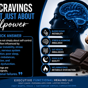 Functional medicine explanation of cravings and emotional eating in Fort Worth Texas
