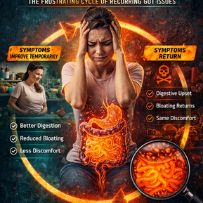 Recurring gut symptoms like bloating and digestion issues not resolving