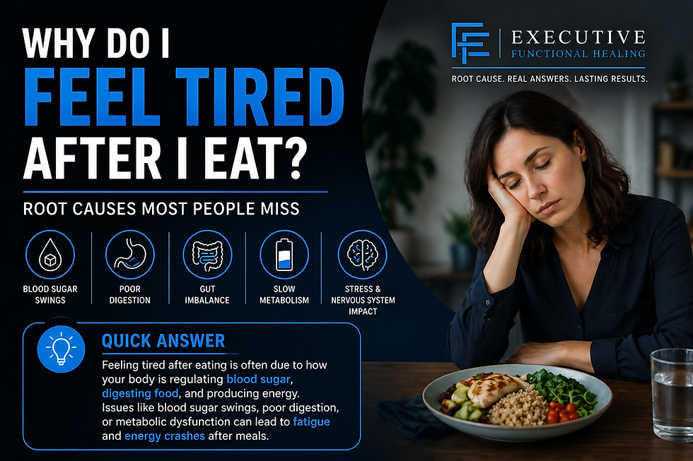Feeling tired after eating due to blood sugar and digestion issues