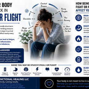 Functional medicine explanation of chronic fight or flight stress physiology