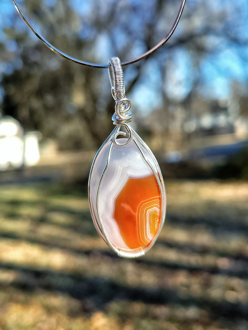Thumbnail: sardonyx pendant front view