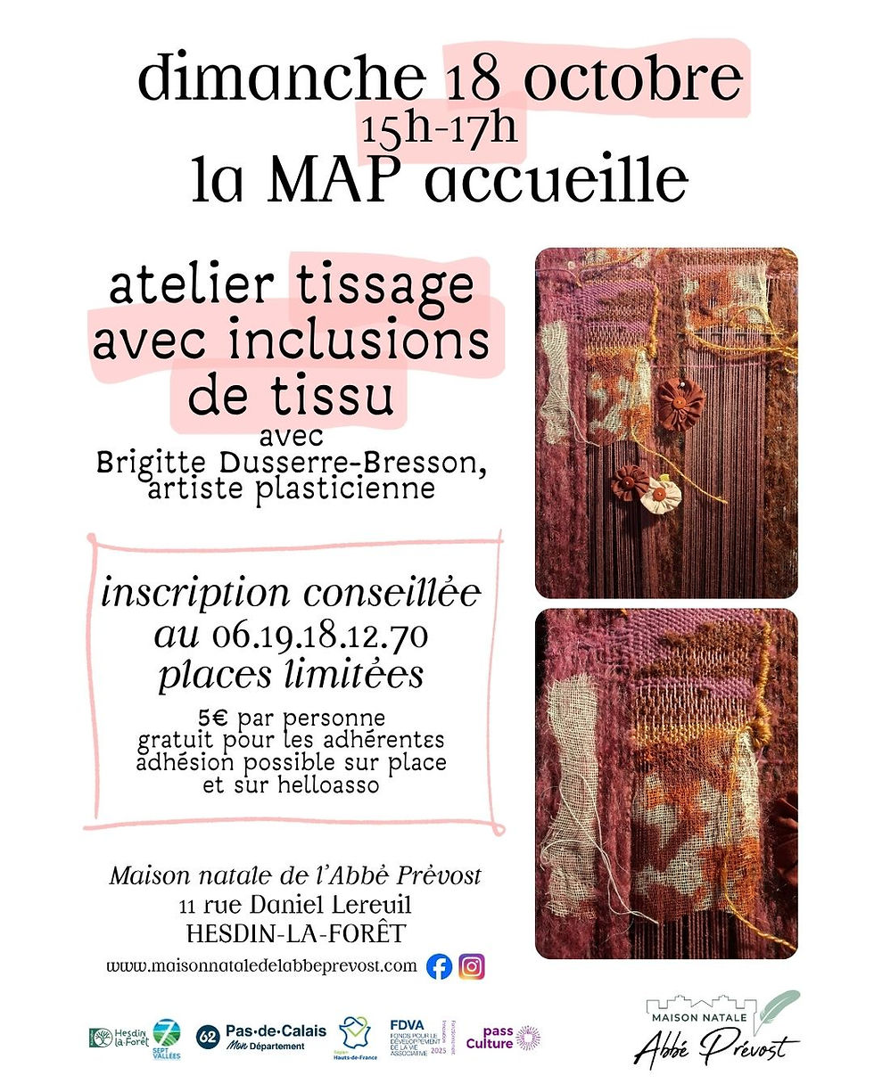 Atelier tissage avec inclusions de tissu
