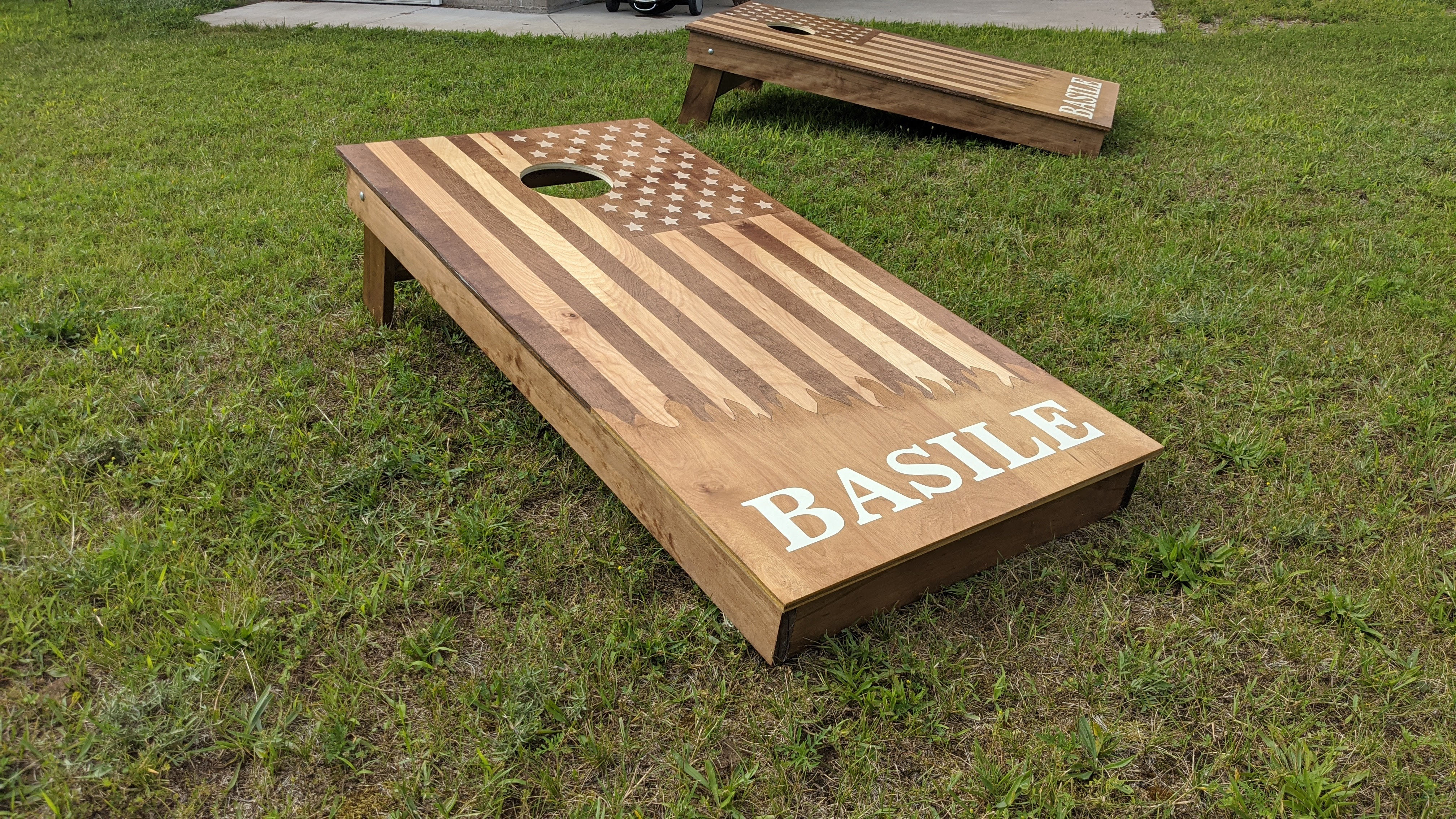 Customizable American Flag Cornhole Boards