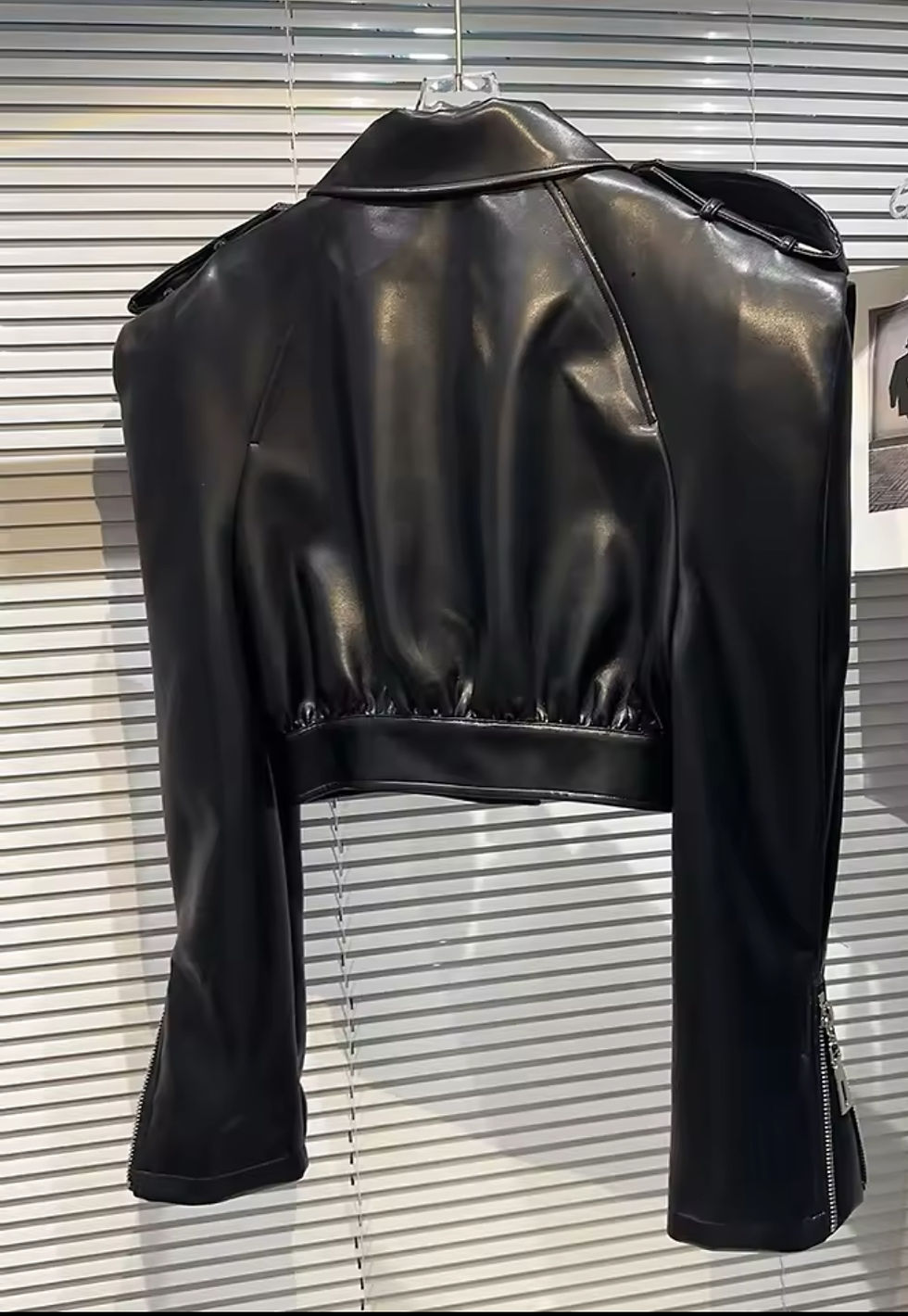 Miniatura: DITA black leather jacket