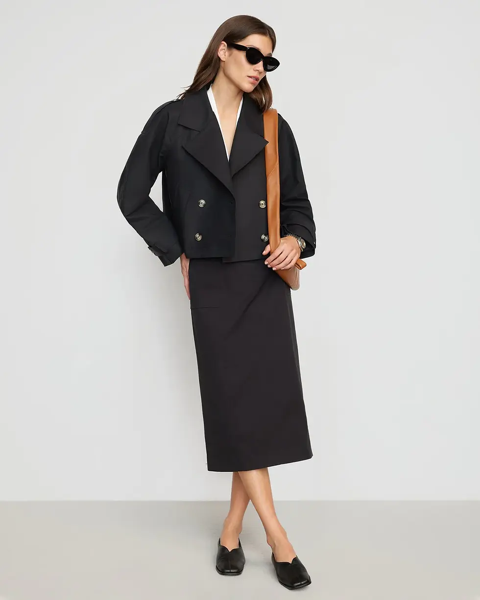 Thumbnail: Modern Citizen Luca Cropped Trench Coat