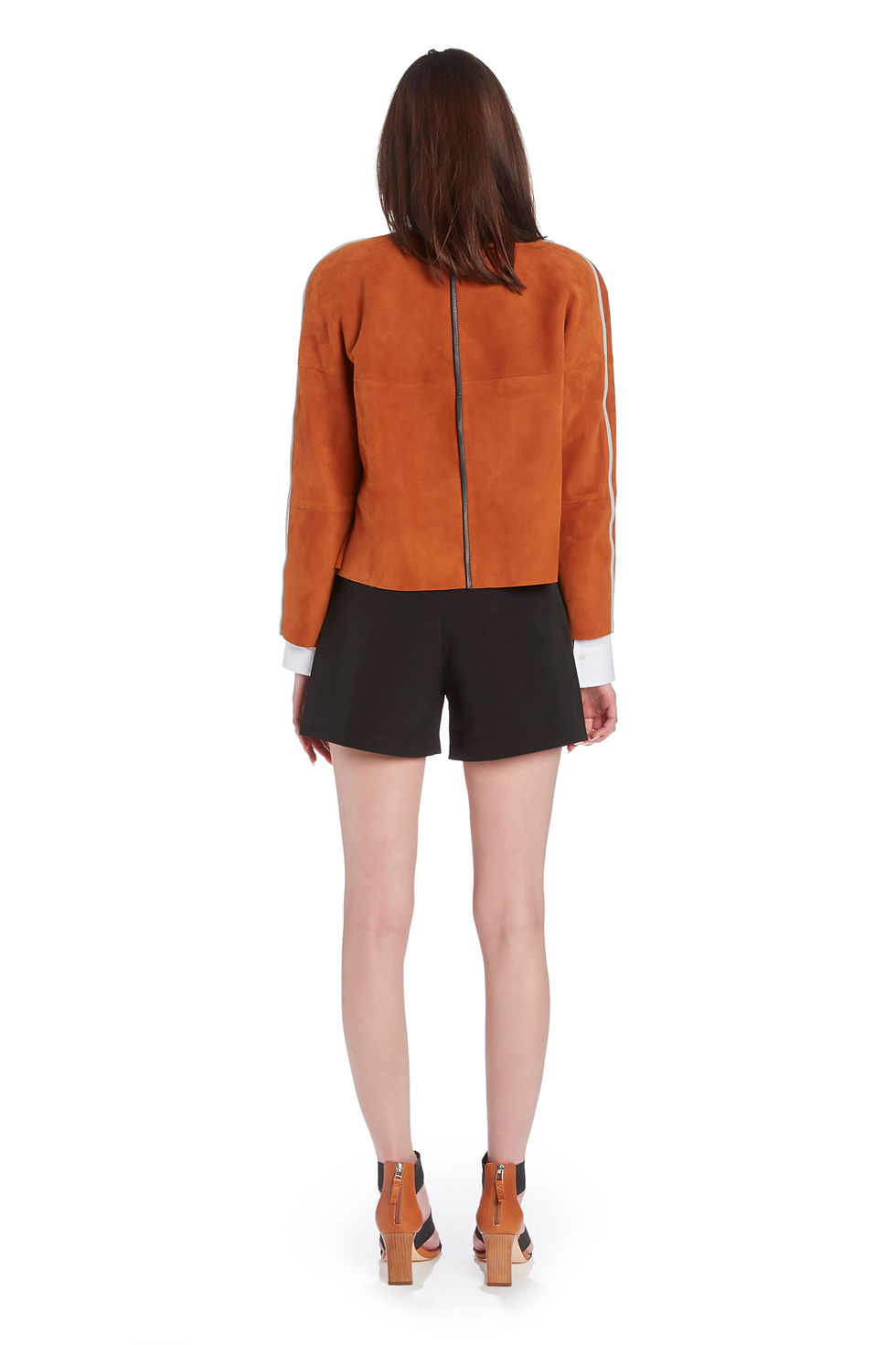 Thumbnail: LIVEN Short Jacket with Contrasting Trim