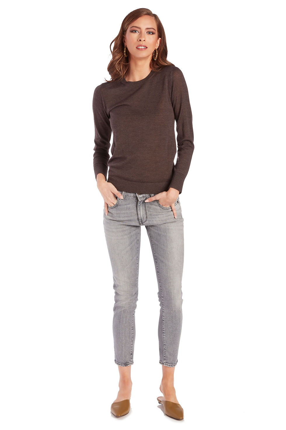 6397 Shrunken Cashmere Crewneck