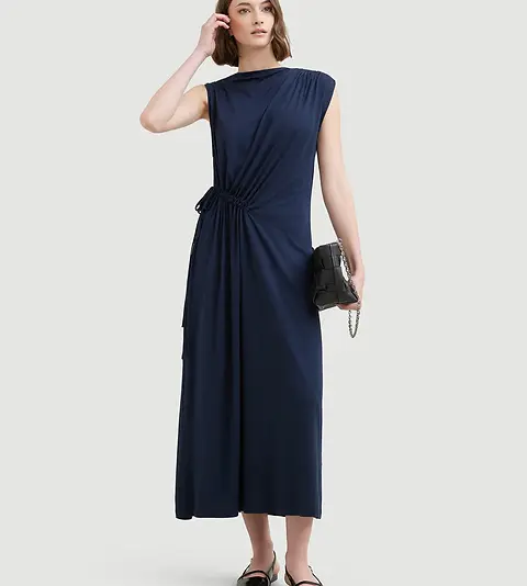 Modern Citizen Tyra Asymmetrical Ruched Dress | apres Modern Citizen Tyra Asymmetrical Ruched Dress | apres