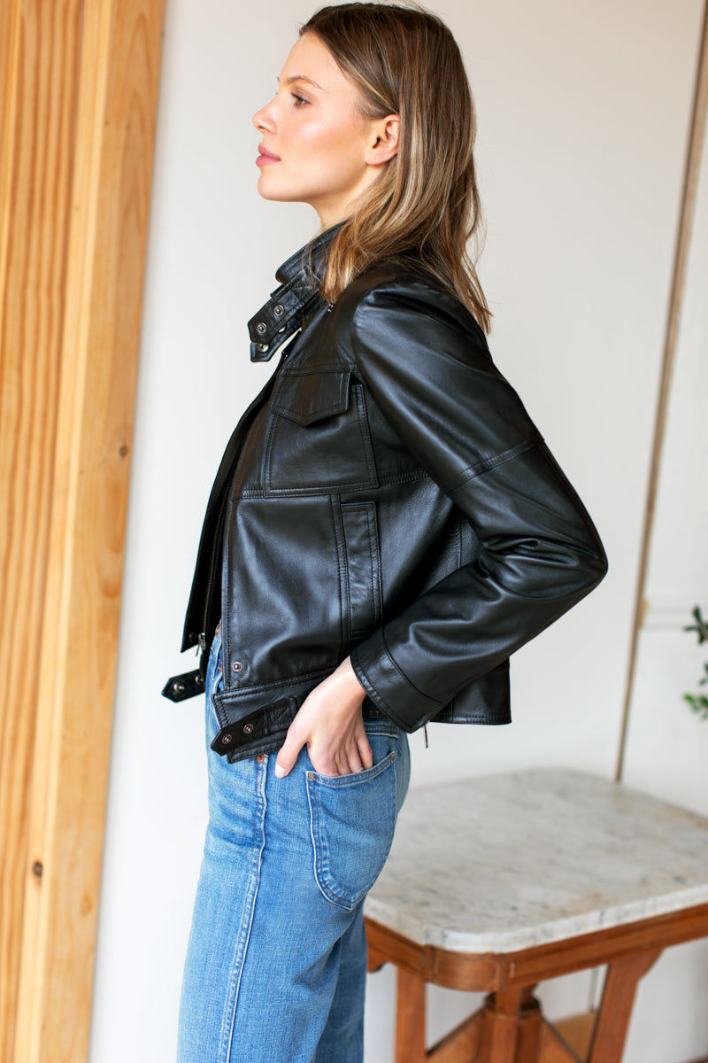 Thumbnail: Emerson Fry Leather Biker Jacket