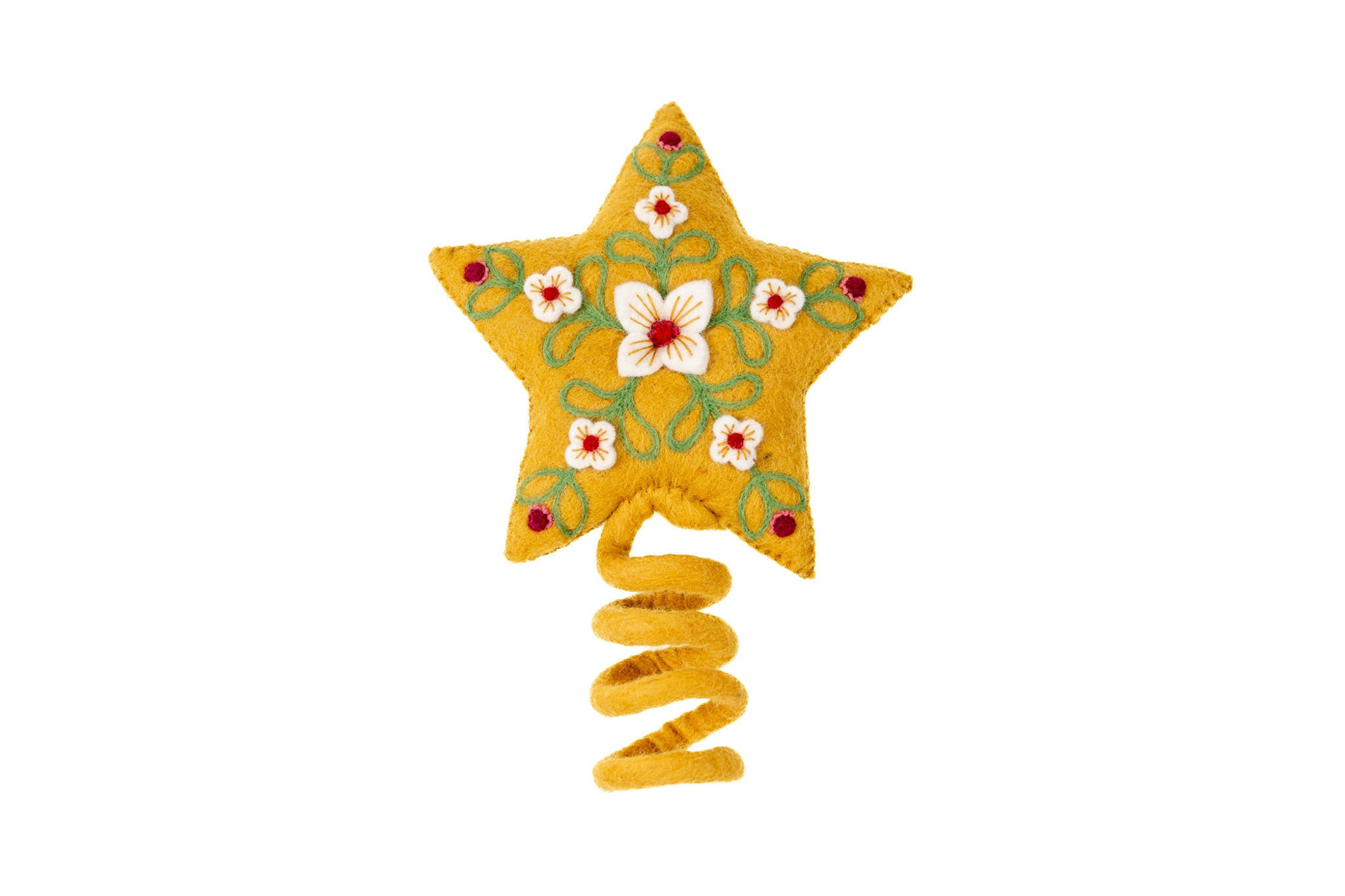 French Knot Star Tree Topper