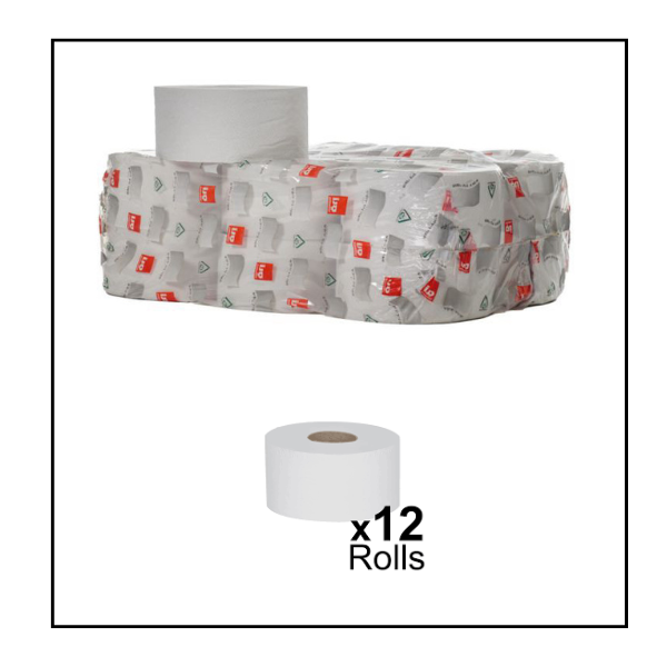 سانو بروفيشونال ورق تواليت جامبو – تيشو ناعم طبقتين – 150 متر × 12 رول