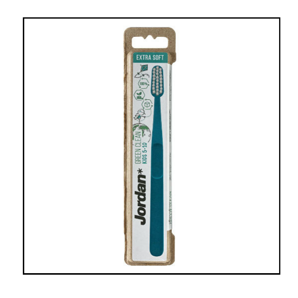 جوردان فرشاة اسنان Green Clean للأطفال 5-10 سنوات – 1 قطعة Extra Soft