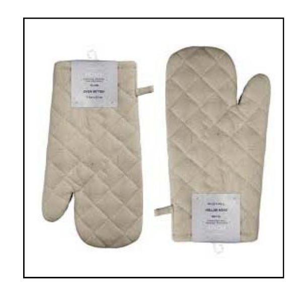كفوف فرن من القطن مبطنة – 17 بوصة – مجموعة 2 قطعة – حماية ومقاومة للحرارة
