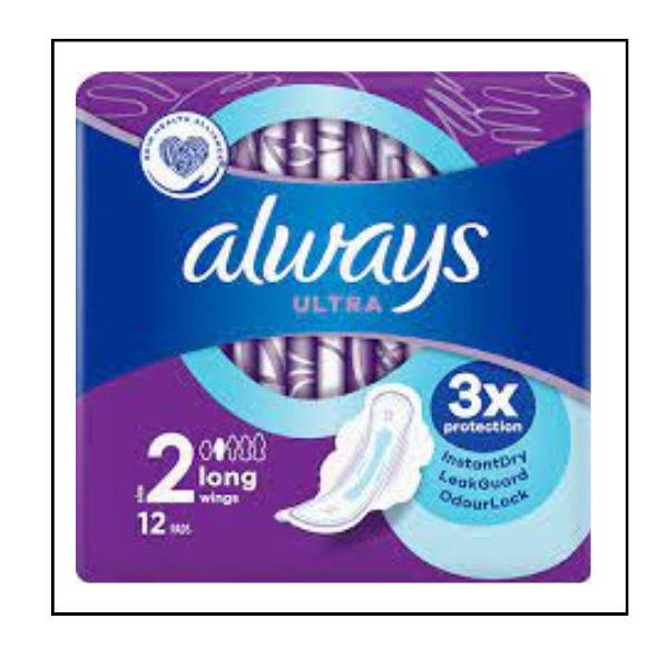 always – اولويز الترا لونج، 12 قطعة