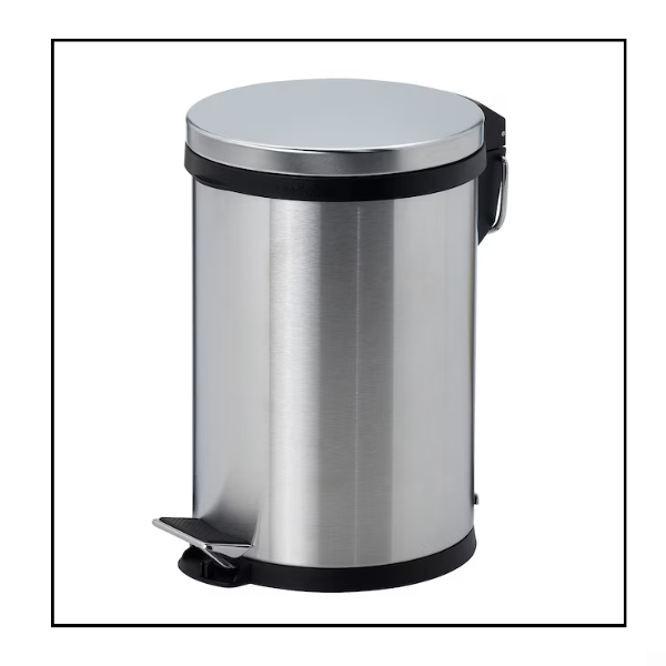 سطل نفايات 12 ليتر ستانلس  + دعسة