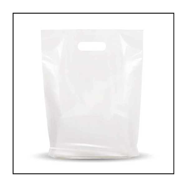 اكياس نايلون مع يد وتقوية 40×50 سم، ابيض، 1 كغم