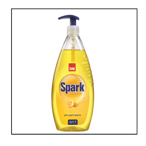 سانو سبارك – سائل جلي  برائحة  الليمون مع مضخة 1 ليتر -  تركيز 24%