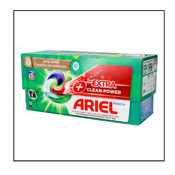اريال جل كبسولات 23 غسلة EXTRA CLEAN POWER  - كرتونة 4*1