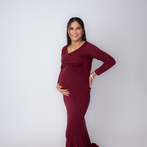 Beautiful  Burgandy Dress Mission BC Photographer 