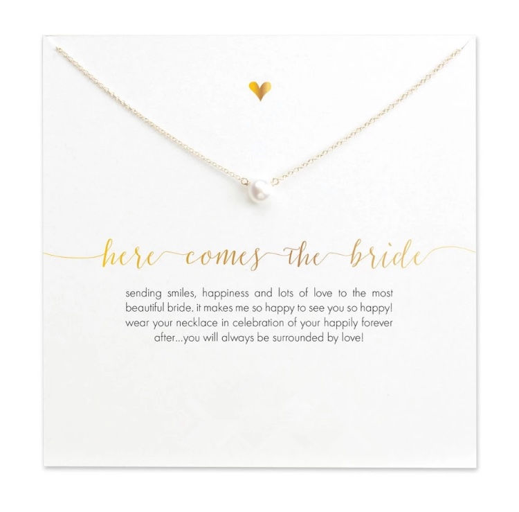 Thumbnail: Angelina Pearl Necklace - Gold