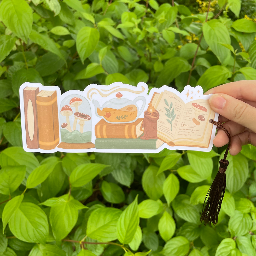 Soft Touch Forest Witch Bookshelf Tassle Bookmark