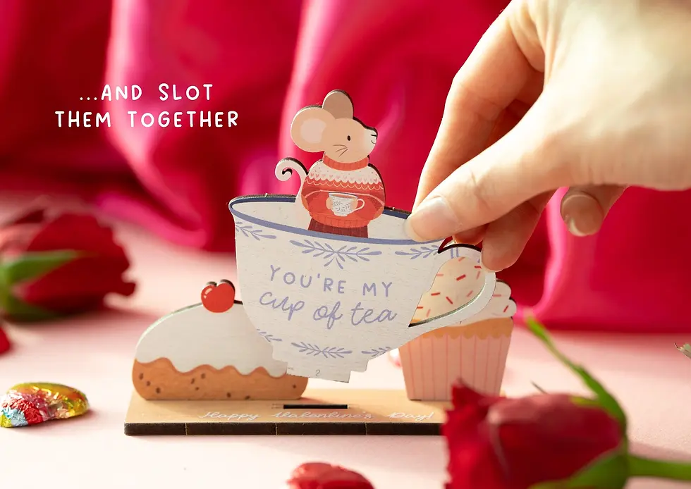 Thumbnail: You're My Cup of Tea Pop Out Card by Dapple & Dot