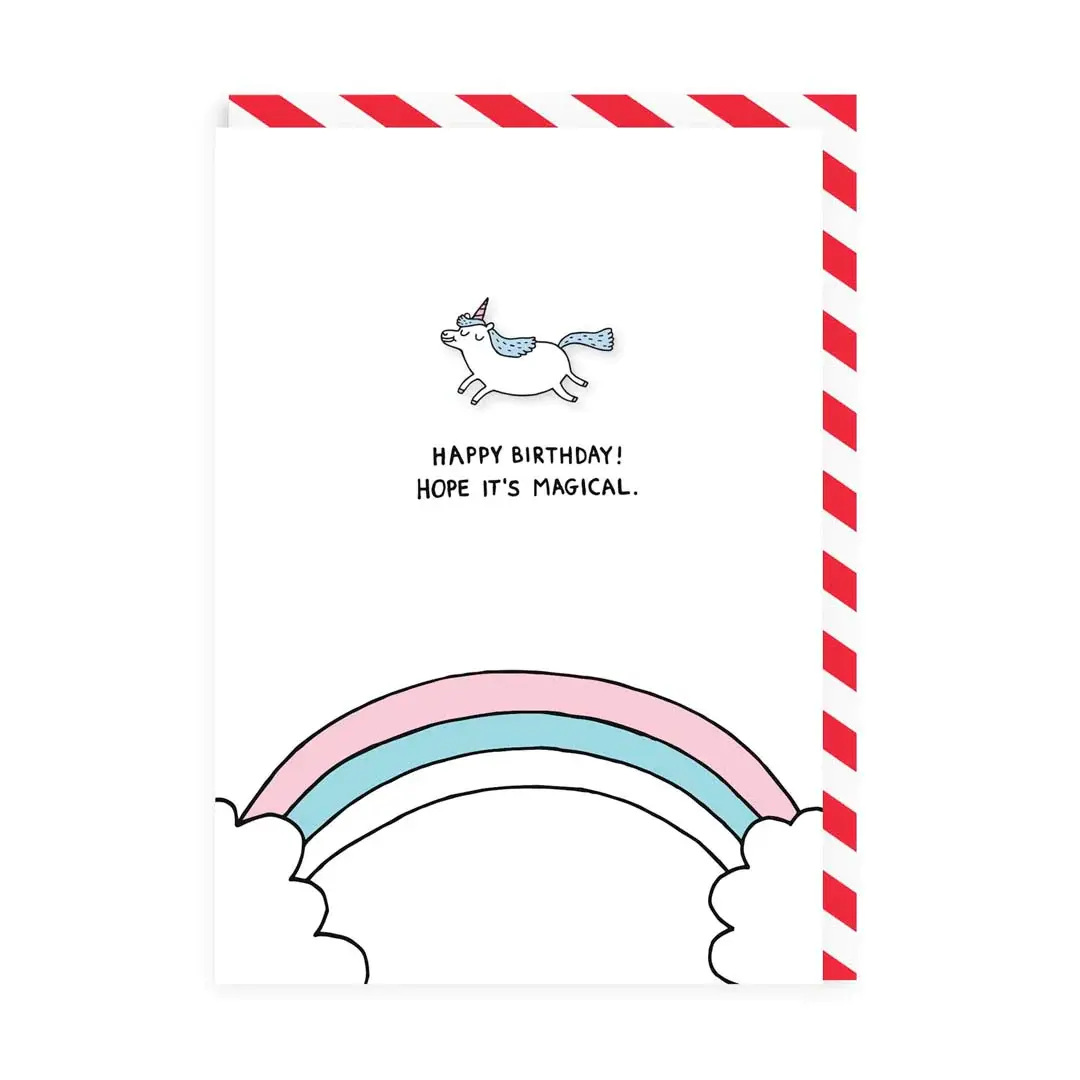 Magical Birthday Unicorn Enamel Pin Card