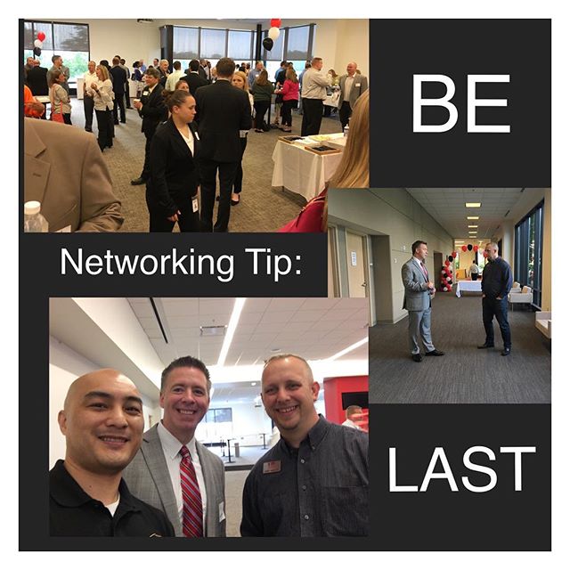 Networking Tip_ BE LAST! While most people take off as soon as possible, the best connections and re
