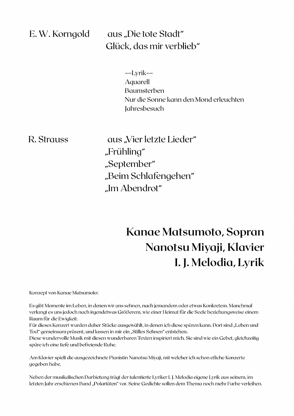 Stilles Sehnen Programm 2