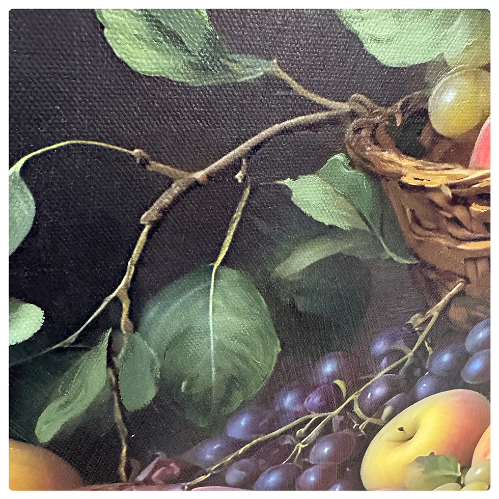 Thumbnail: Still Life of Fruit Mix media 38"x50.25"
