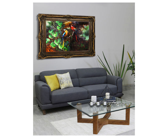 Thumbnail: Parrots in the Jungle Oil Painting