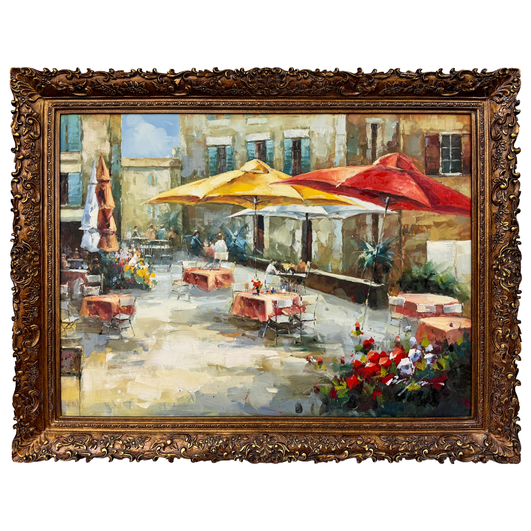 Cafe Afternoon Oil Painting 45"x57"