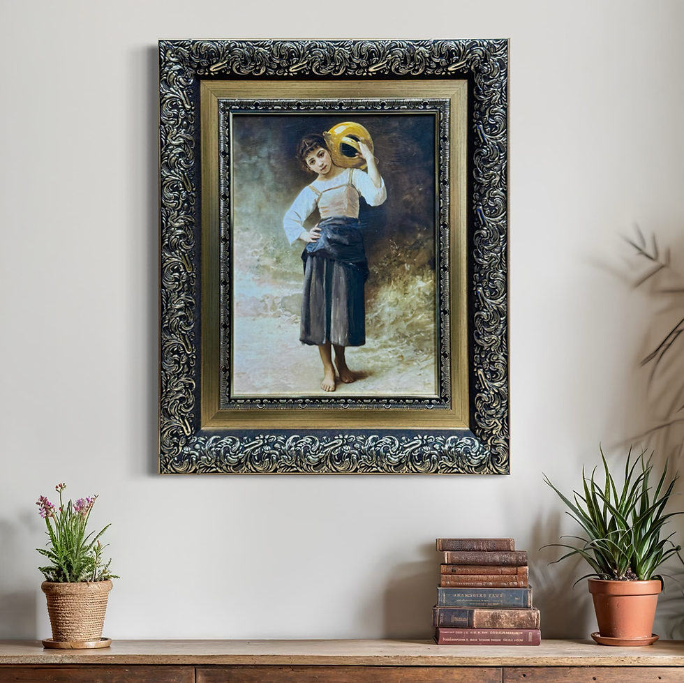 Thumbnail: The Water Girl Mix media 19.25"x23.25"