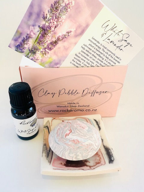 PICASSO Square Clay Pebble Diffuser Set with Oil