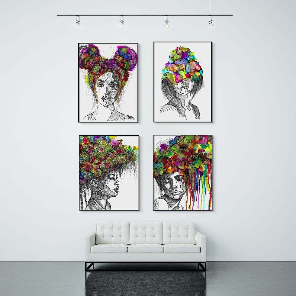 Thumbnail: Tangle of Triumph artwork by k8teechaos displayed on wall