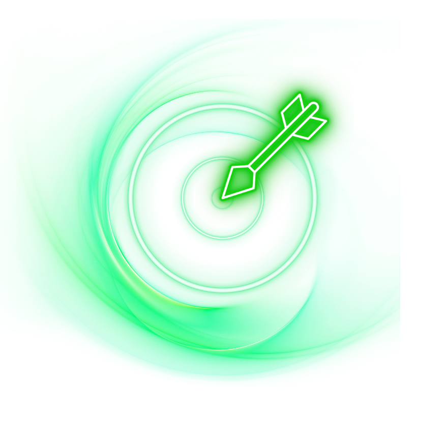 Icon Zielscheibe in neon grün